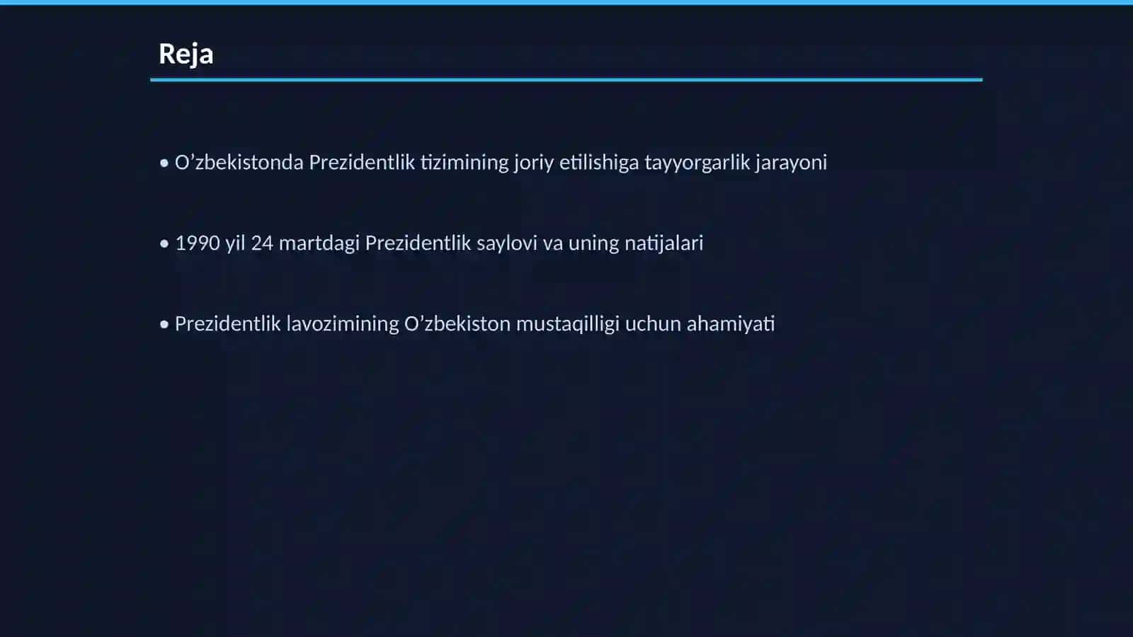 O’zbekistonda Prezidentlik tizimiga tayyorgarlik 2