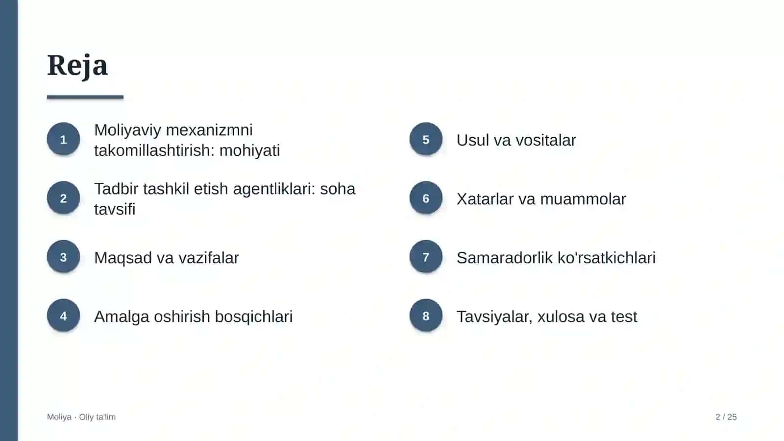 tadbirlarni tashkil etish agentliklarida moliyaviy mexanizmni takomillashtirish 2996 2