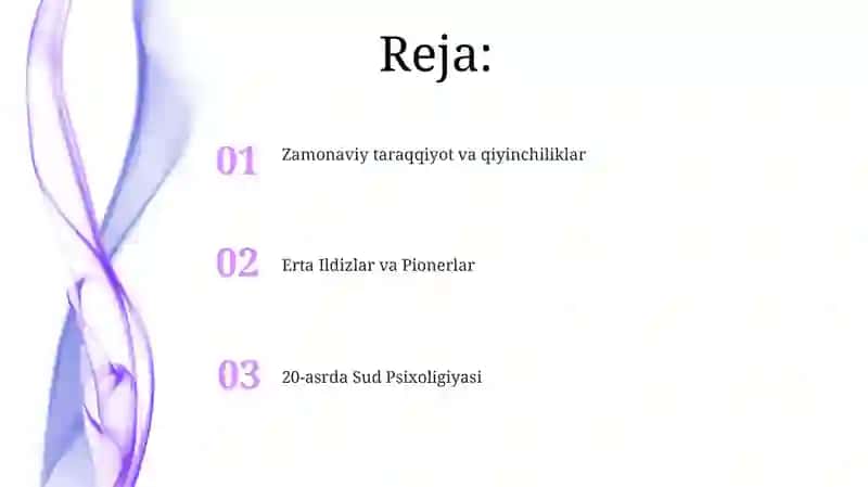 Yuridik psixologiyaning rivojlanish tarixi 2