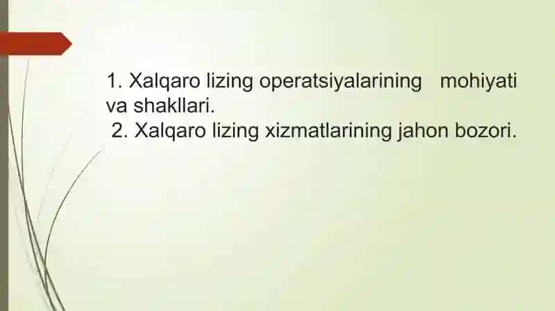 XALQARO LIZING OPERATSIYALARI 2
