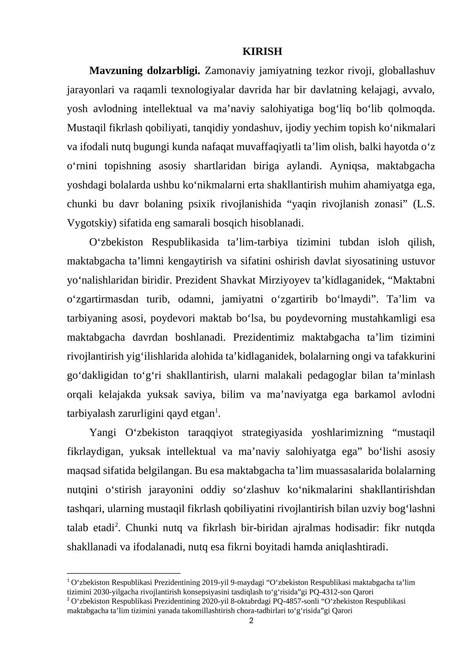 MAKTABGACHA YOSHDAGI BOLALARDA NUTQ VA TAFAKKUR RIVOJLANISHINING METODIK ASOSLARI 2