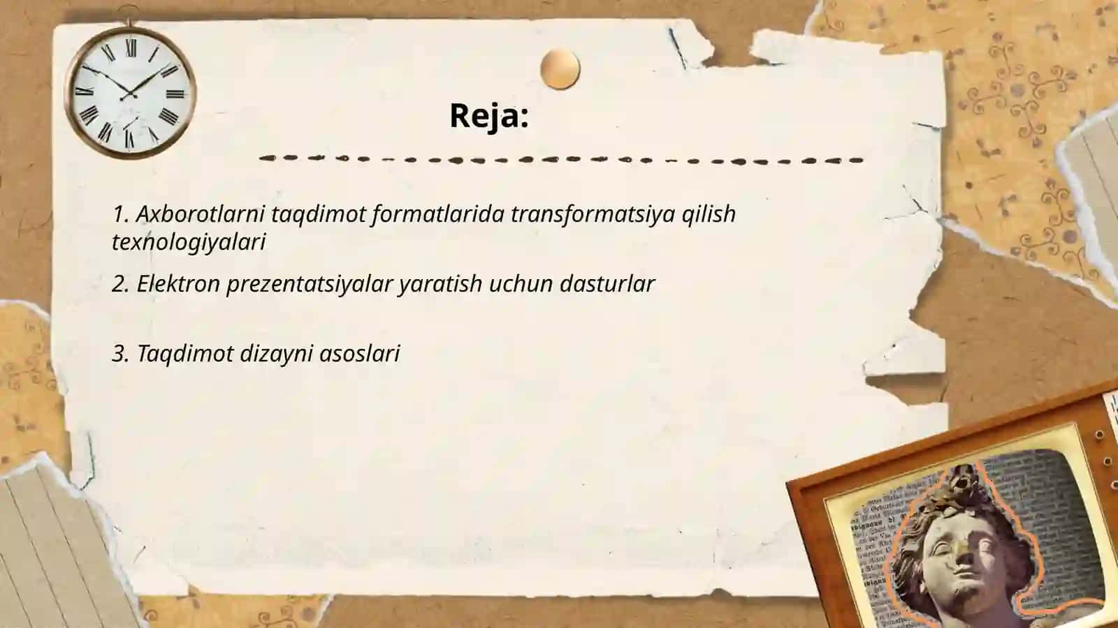 Axborotlarni taqdimot koʻrinishida shakllantirish texnalogiyasi 2