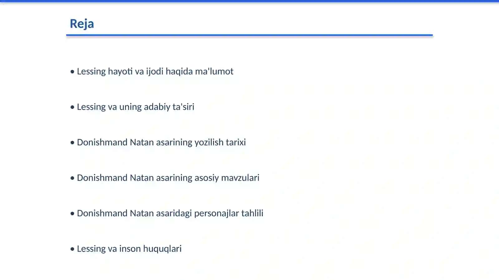 Jahon adabiyoti: Lessing ijodi va Donishmand Natan asari tahlili 2