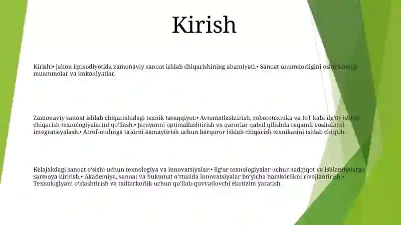 Moddiy Ishlab Chiqarishda Texnika Va Fan Tarraqqiyoti 2