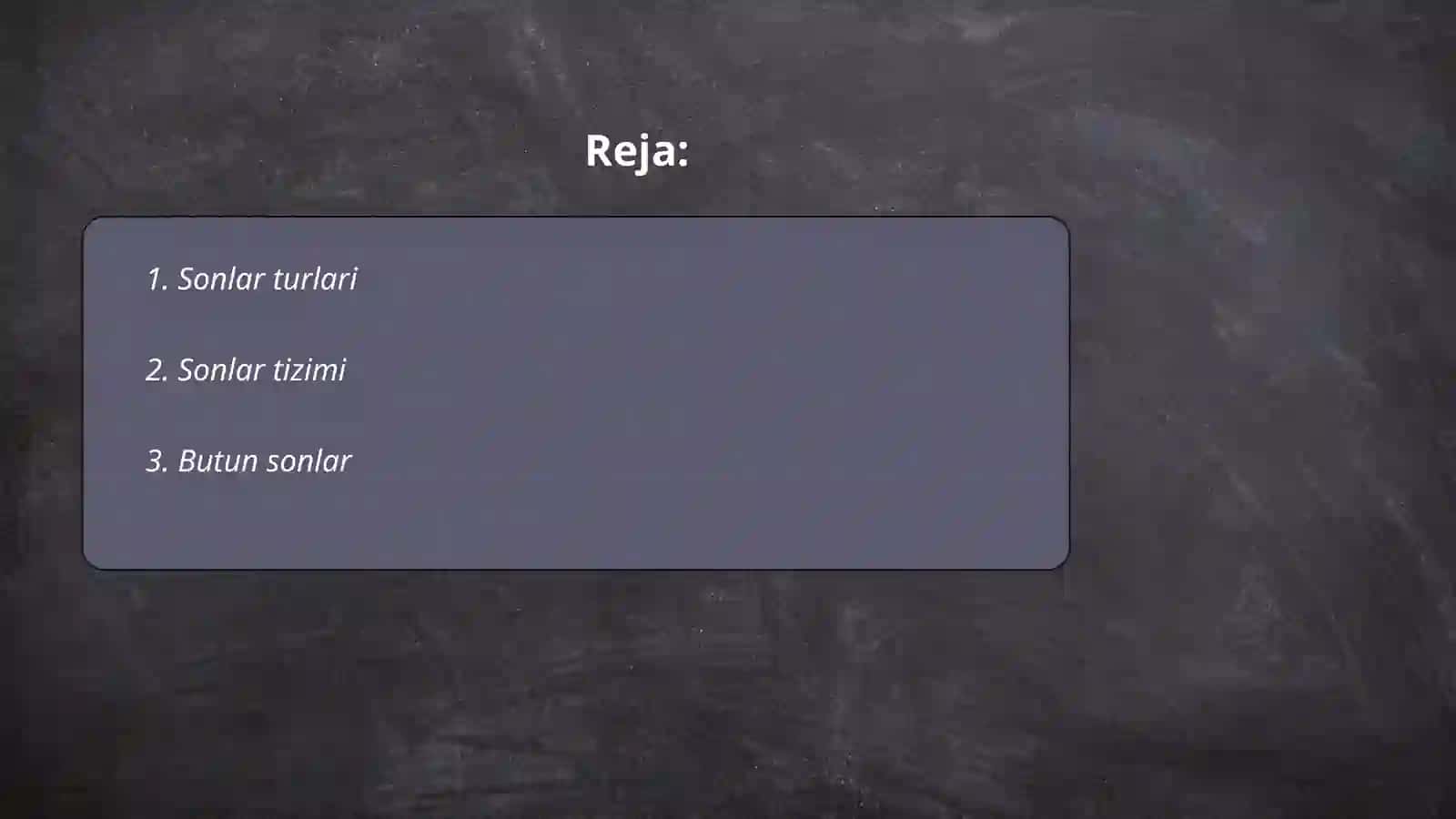 Sonlar turlari 2