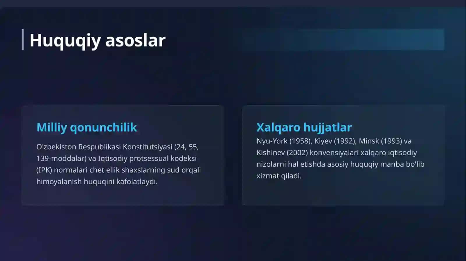 Chet ellik shaxslar ishtirokidagi ishlarni yuritish tartibi 2