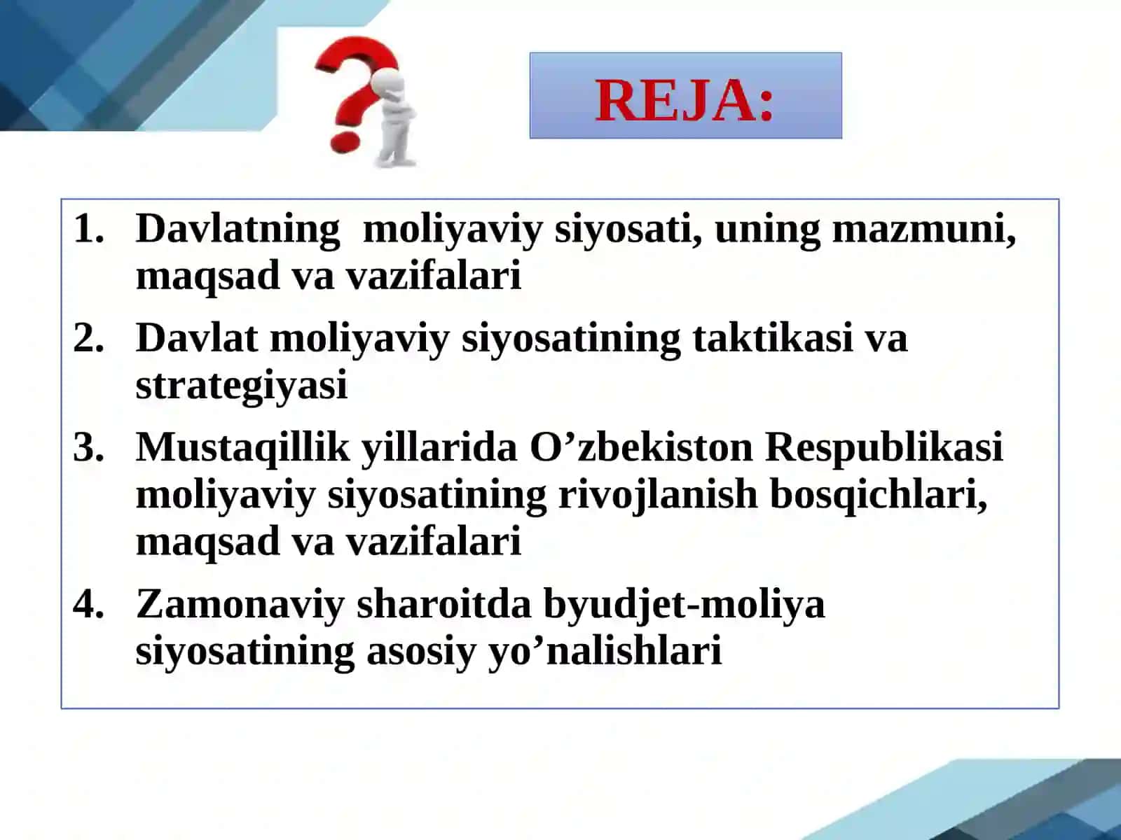 DAVLAT MOLIYASI 2