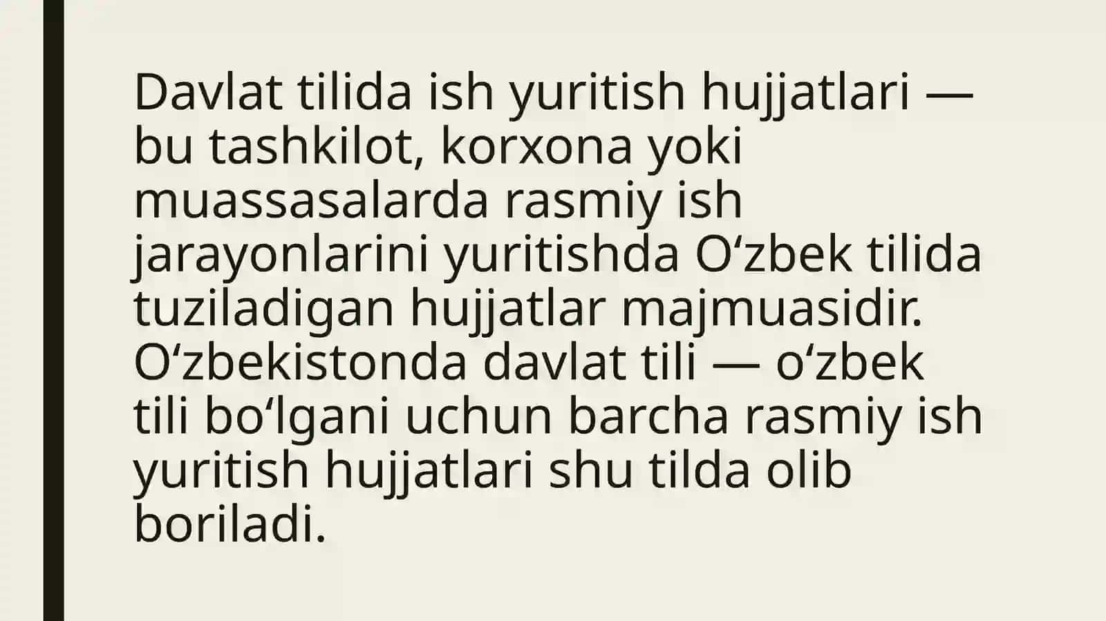 Davlat tilida ish yuritish tushunchasi va uning normativ- huquqiy asoslari 2
