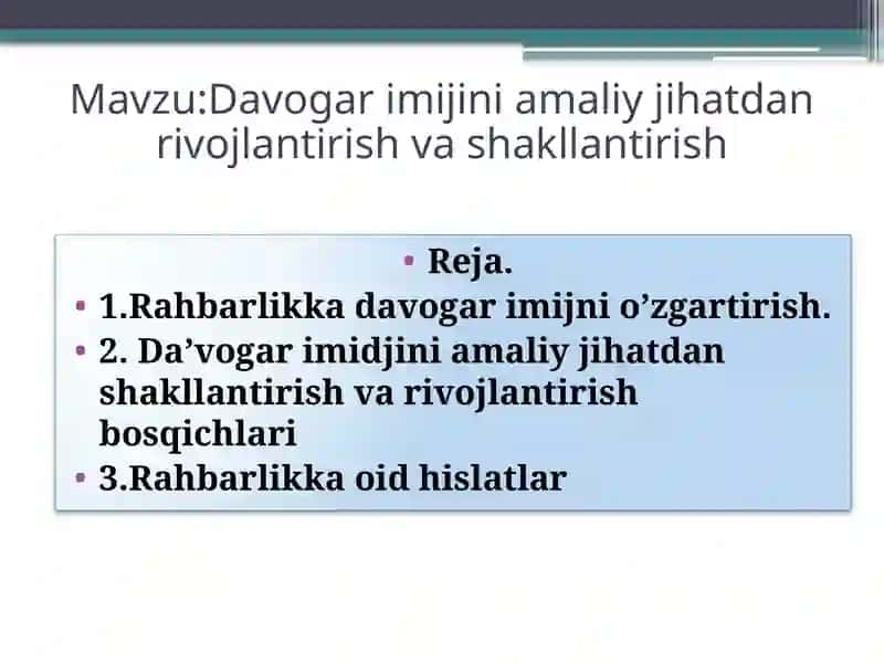 Boshqaruv psixologiyasi 2