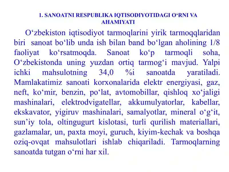 Mintaqasanoat tizimini rivojlantirish yo‘nalishlari va imkoniyatlari 2