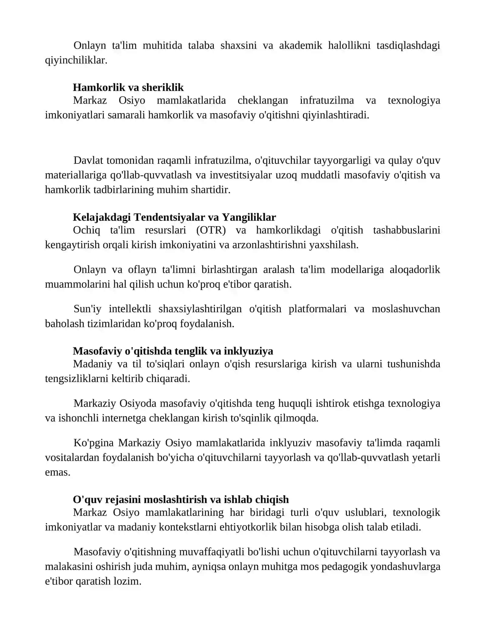 Markaziy Osiyo davlatlarida masofaviy taʼlim 2