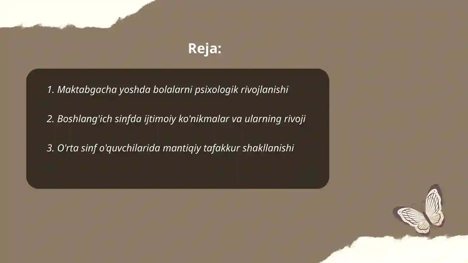 Xulq buzilishing yoshga oid xususiyatlari (Maktabgacha, boshlangich, òrta sinf) 2