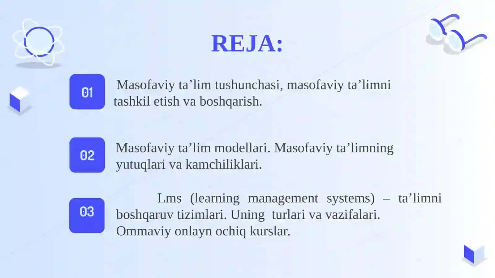 Masofaviy ta'lim texnologiyalari va LMS 2