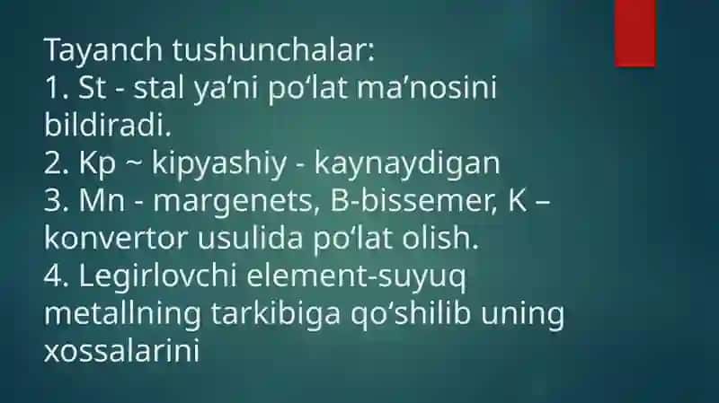 Po'lat tarkibi 2