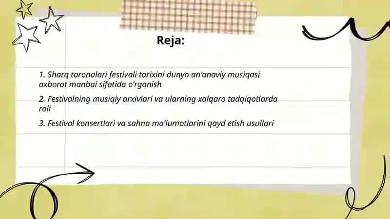 Sharq taronalari xalqaro musiqa festivali 2