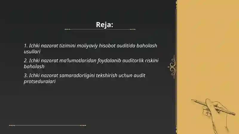 Moliyaviy hisobot auditida ichki nazorat tizimi 2