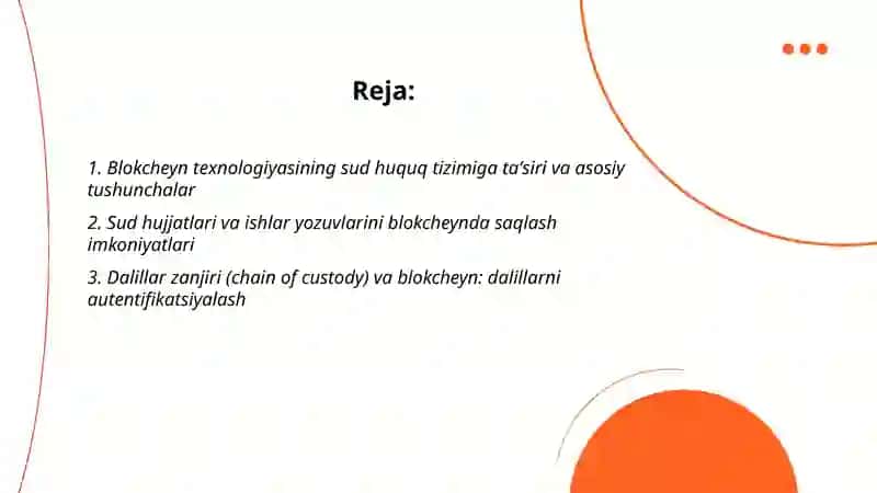 Sud huquq tizimida blokcheynlarning o'rn 2
