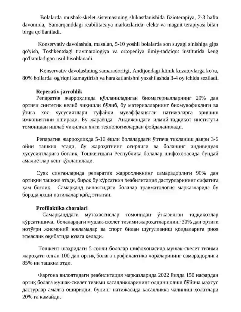 Harakat tayanch azolari jaroxatlangan bolalar 2