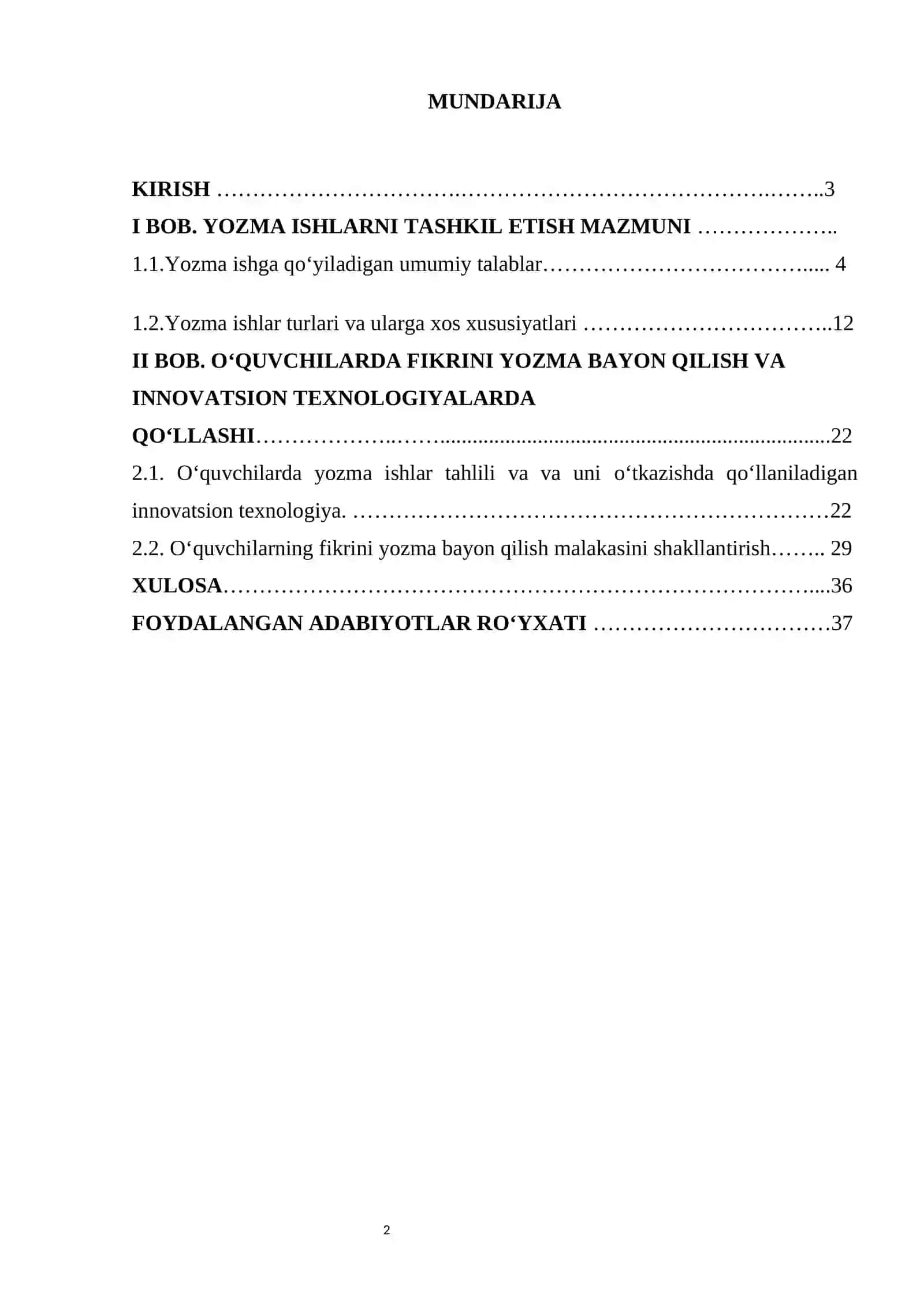 Yozma ishlar tahlilida qo‘llaniladigan innovatsion texnologiyalar 2
