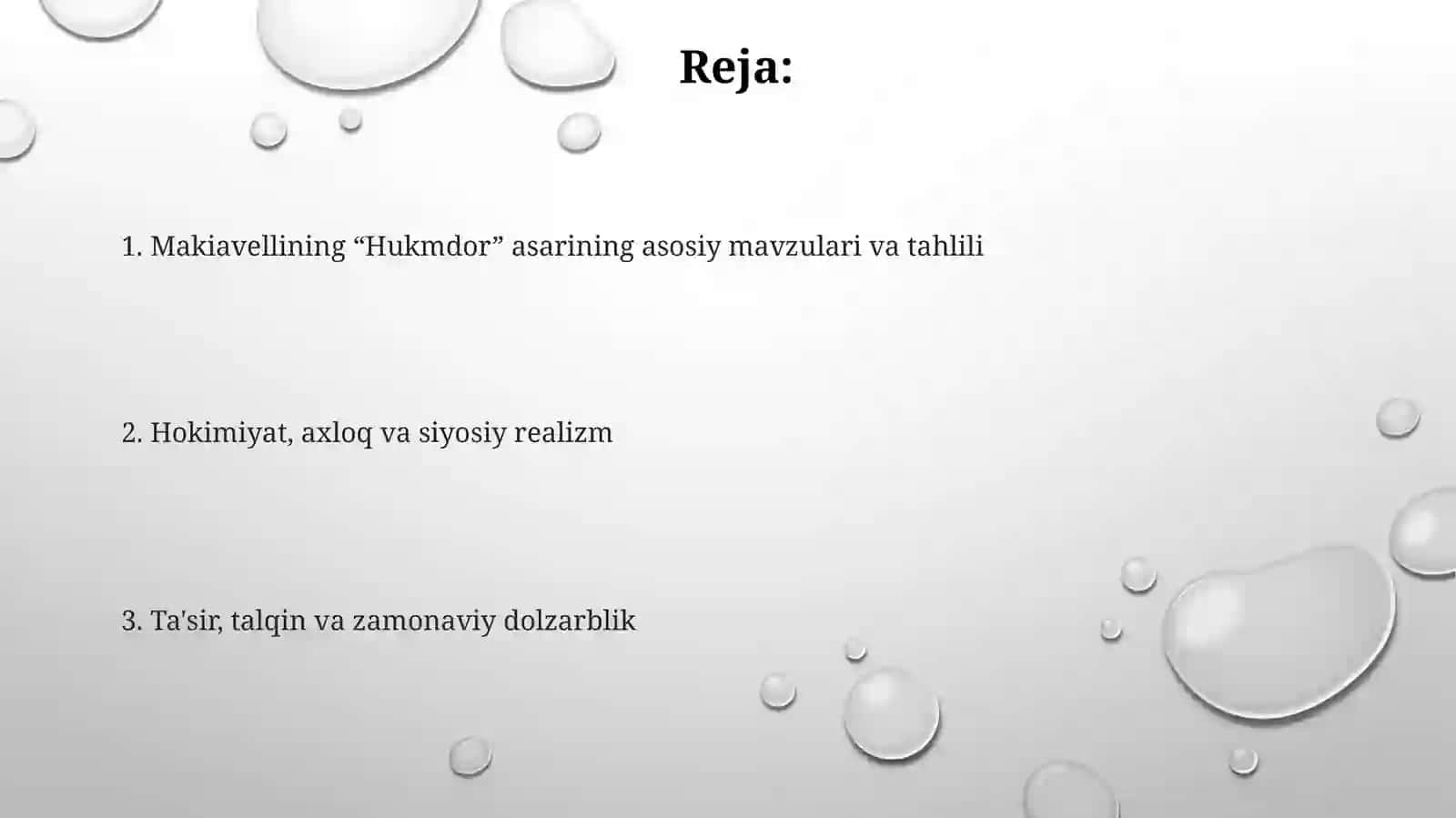 Makiavellining "Xukmdor" asari tahlili 2