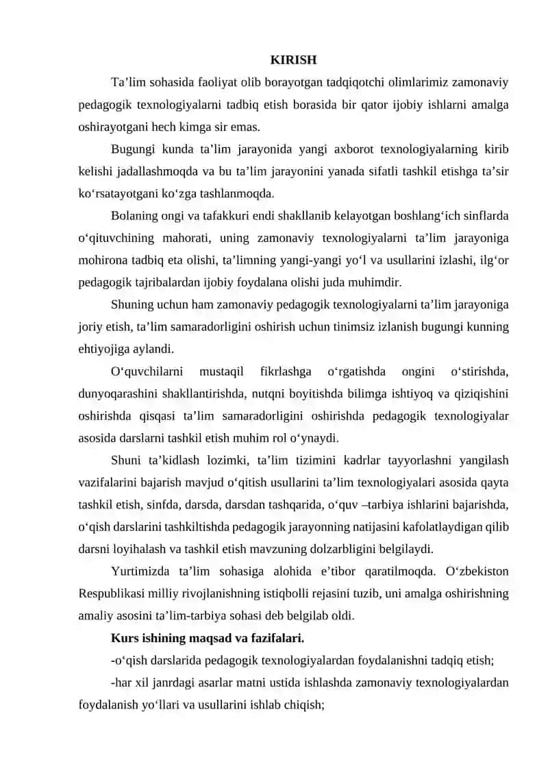 Boshlanģich Sinf óquvchilarini Ifodali óqishga órgatish 2
