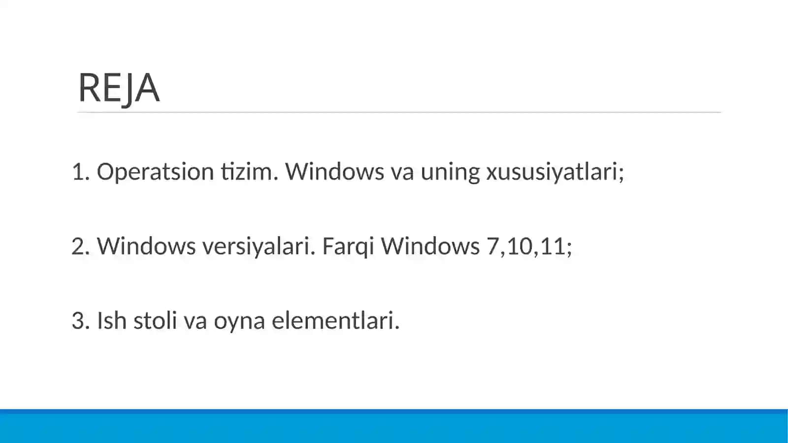 Windows va uning xususiyatlari 2