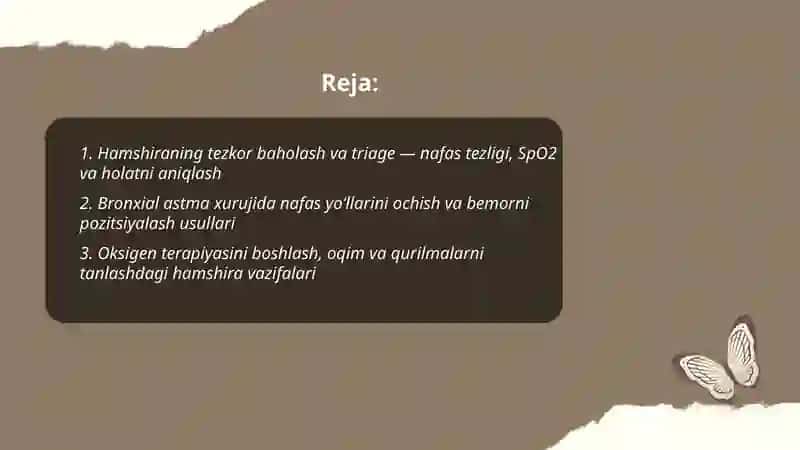 Nafas olish aʼzolari kasalliklarida uchraydigan kechiktirib boʻlmaydigan holatlar 2