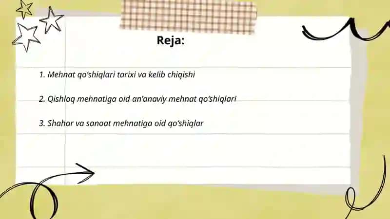 Mehnat qoʻshiqlari 2