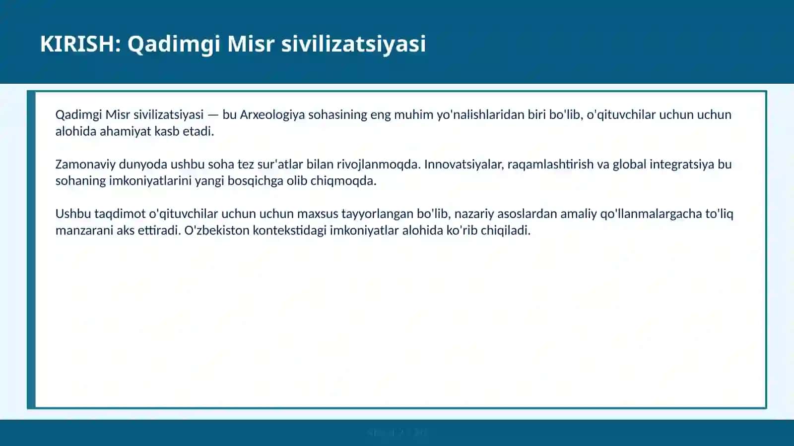 QADIMGI MISR SIVILIZATSIYASI 2