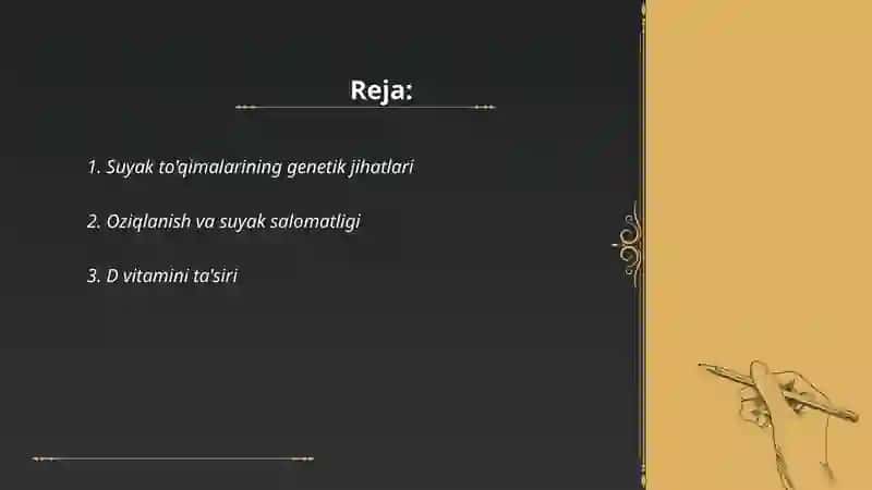 Suyaklarning o'sishi rivojlanishiga ta'sir etuvchi omillar 2