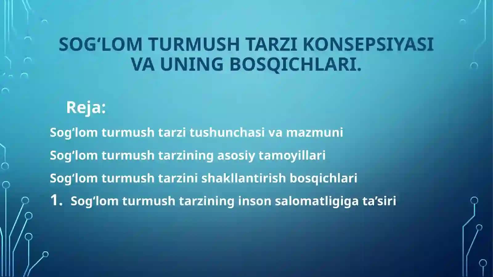 Sog‘lom turmush tarzi konsepsiyasi va uning bosqichlari 2