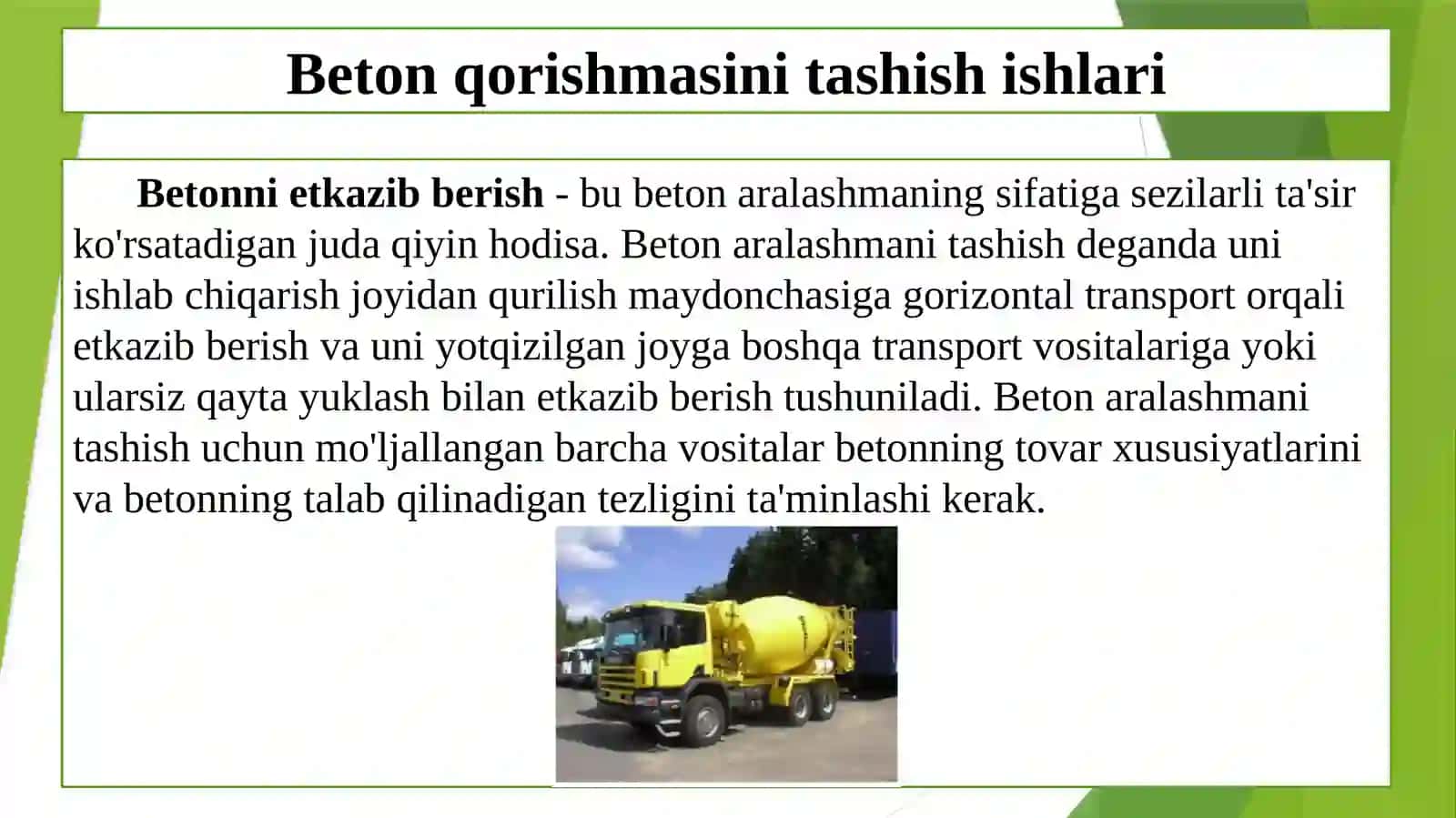 Betonqorishmasinitashish 2