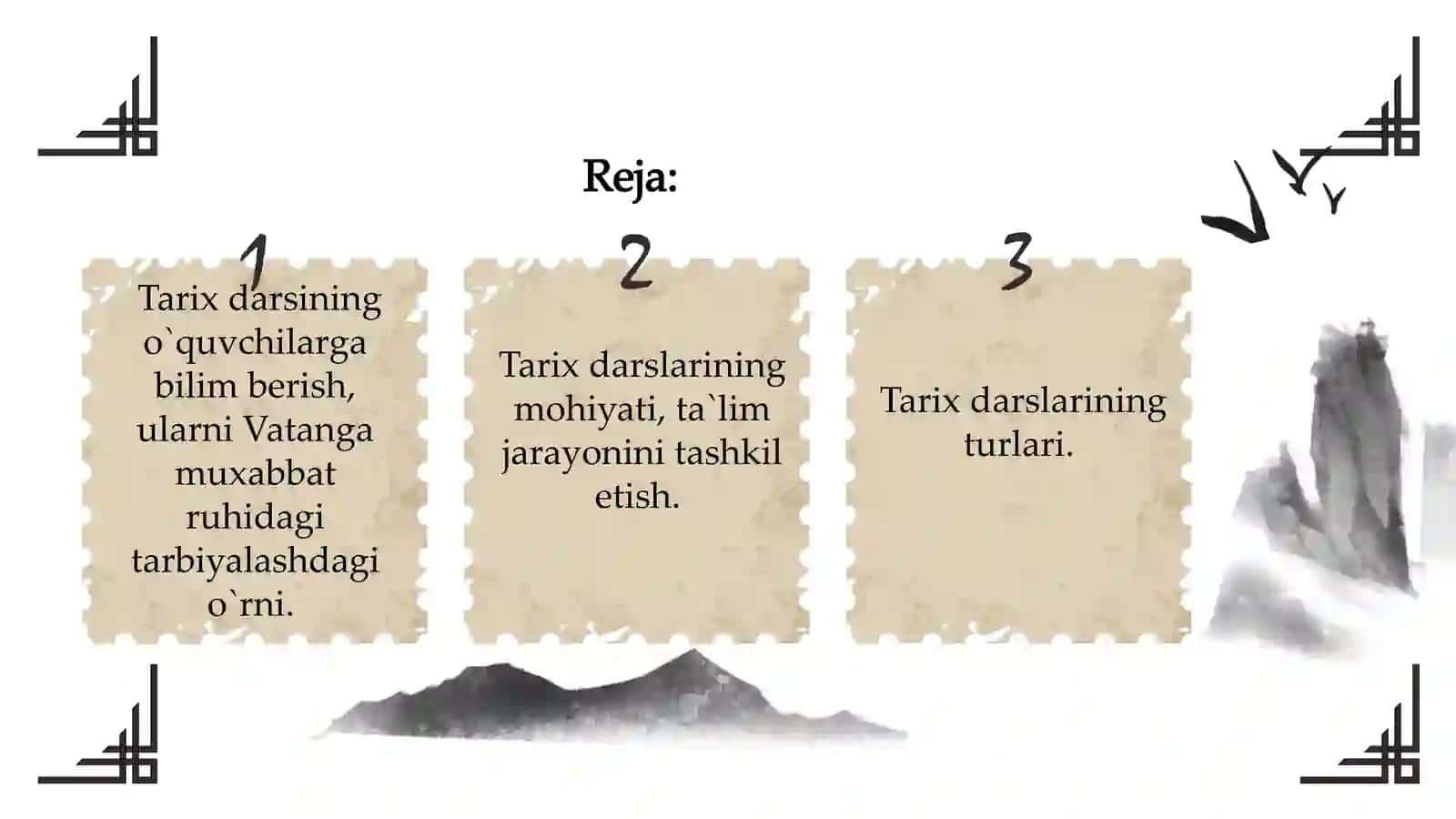 Tarix o'qitish metodikasi 2