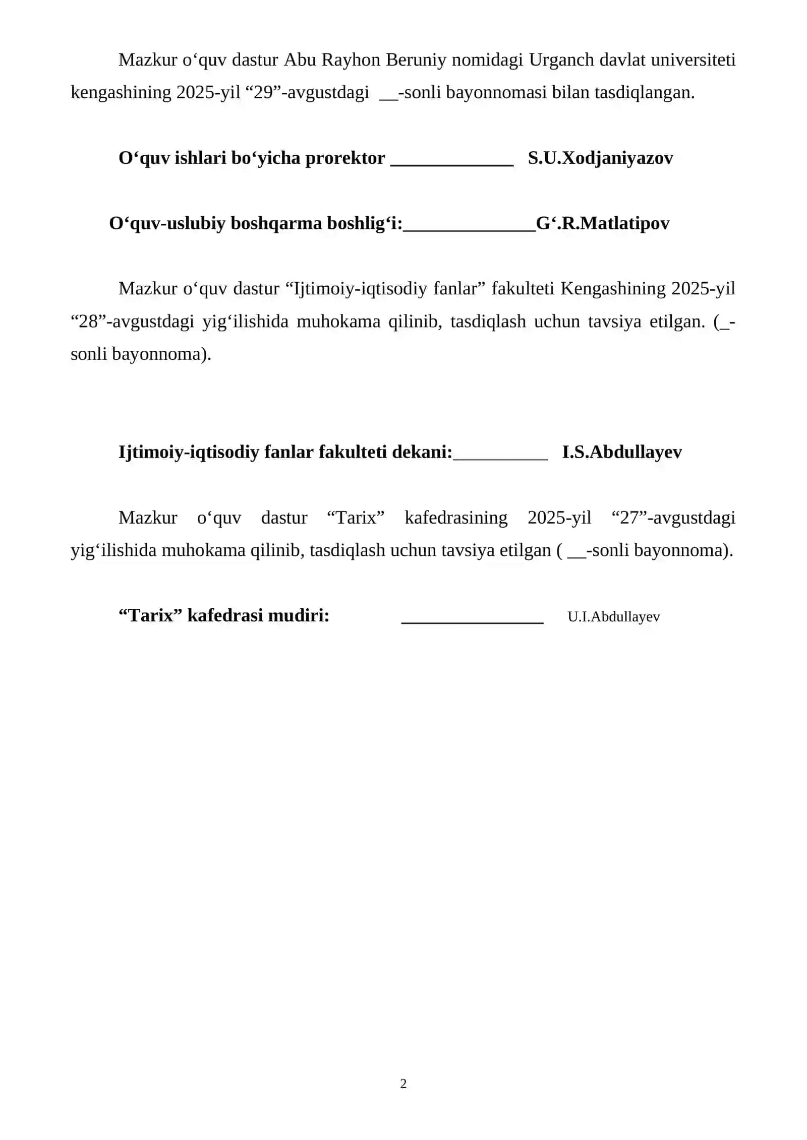 O‘zbekistonning Eng Yangi Tarixi 2