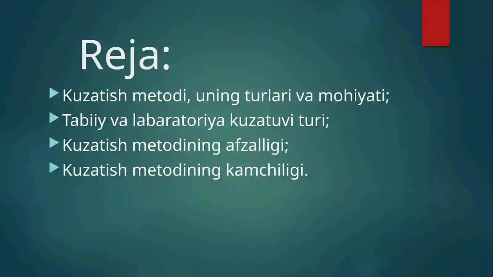 Kuzatish metodi 2