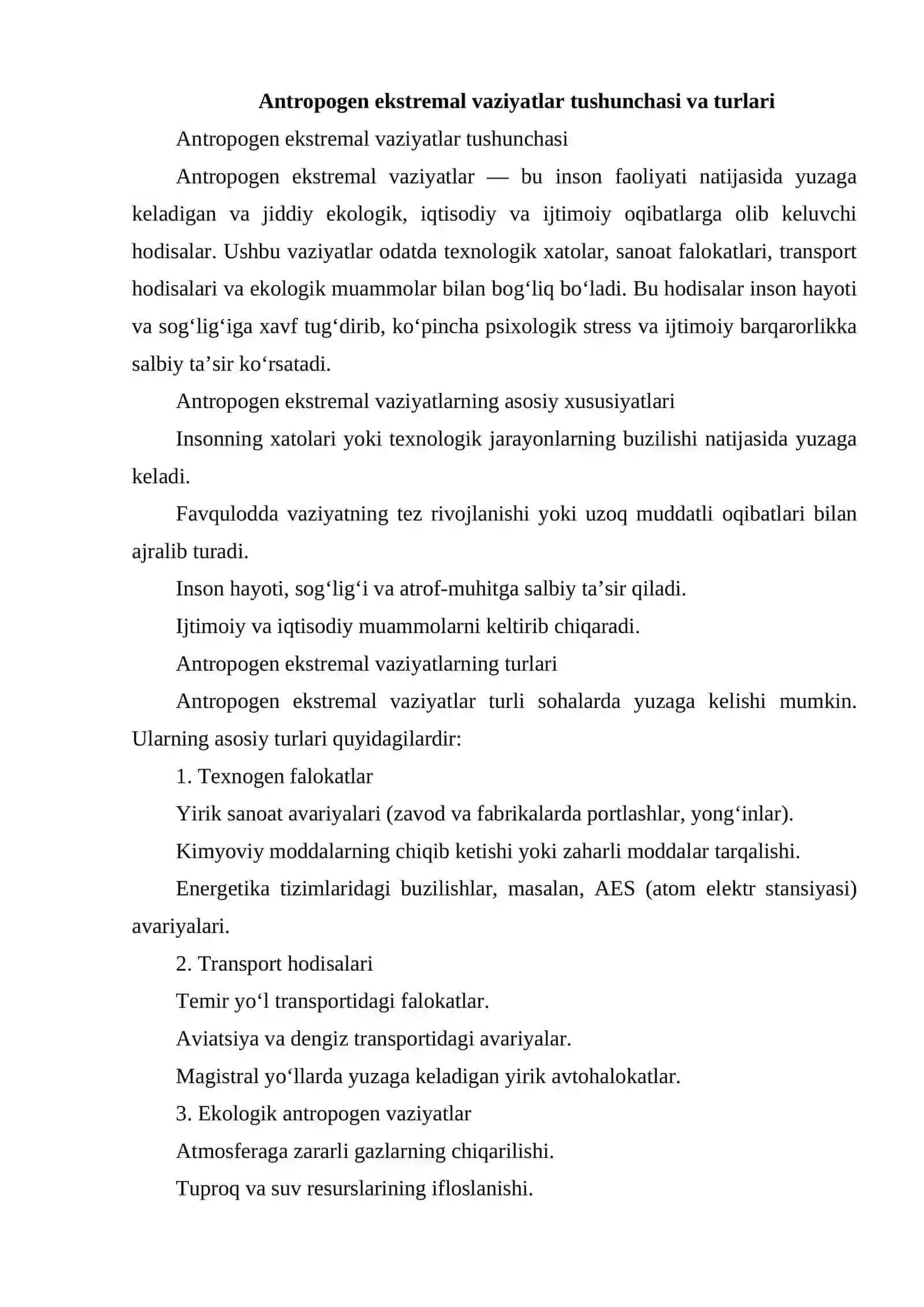 ANTROPOGEN EKSTREMAL VAZIYATLARDA VA USHBU VAZIYATDA PSIXOLOGIK XIZMAT KO'RSATISH 2