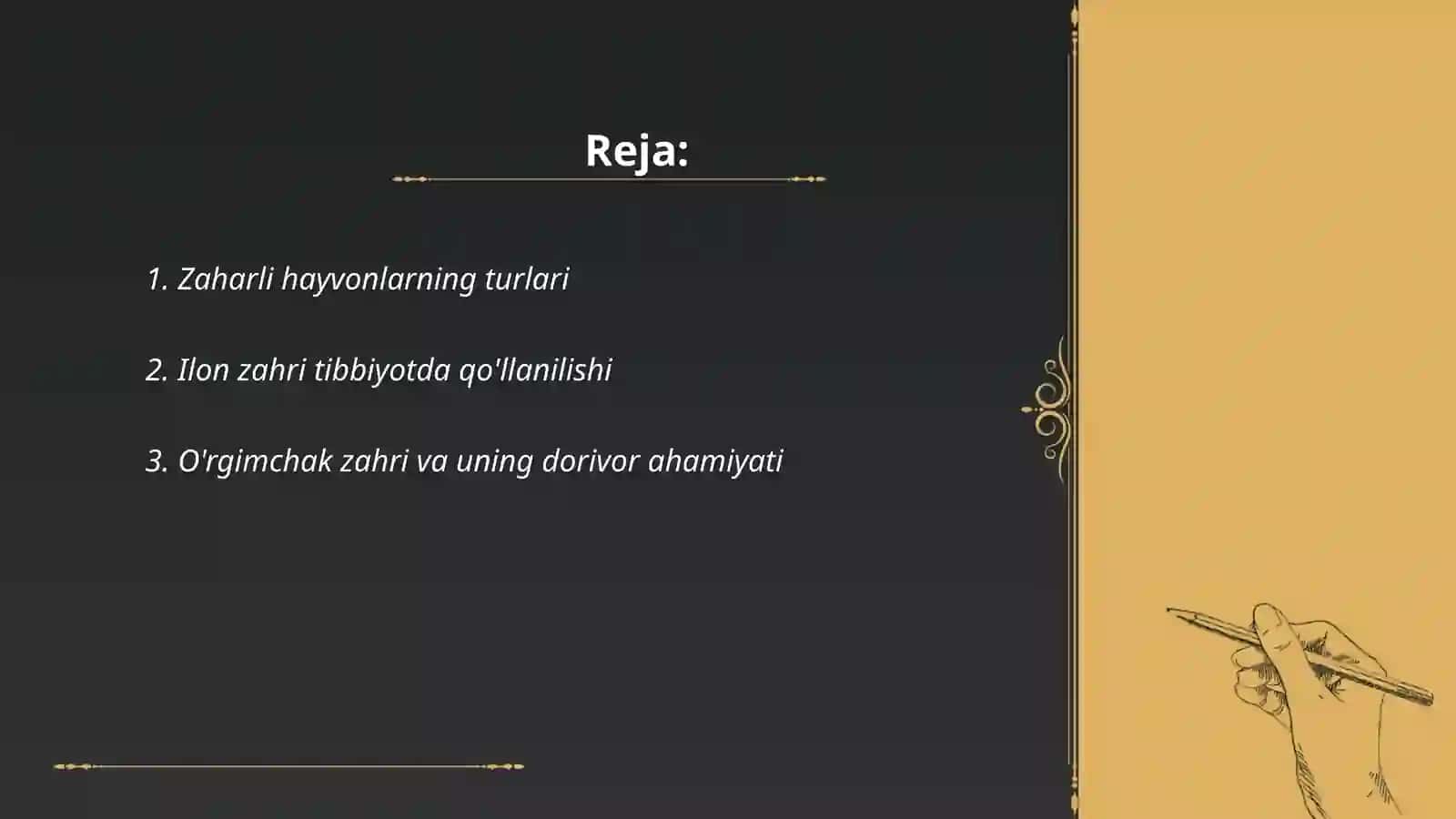 Zaharli hayvonlar zaxrining tibbiyotdagi ahamiyat 2