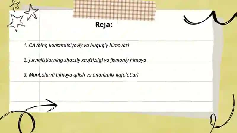 Ommaviy axbarot vositalari himoyasi 2