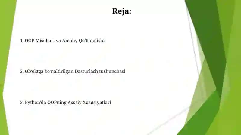 Pythonda obyektga yo ‘naltirilgan dasturlash 2