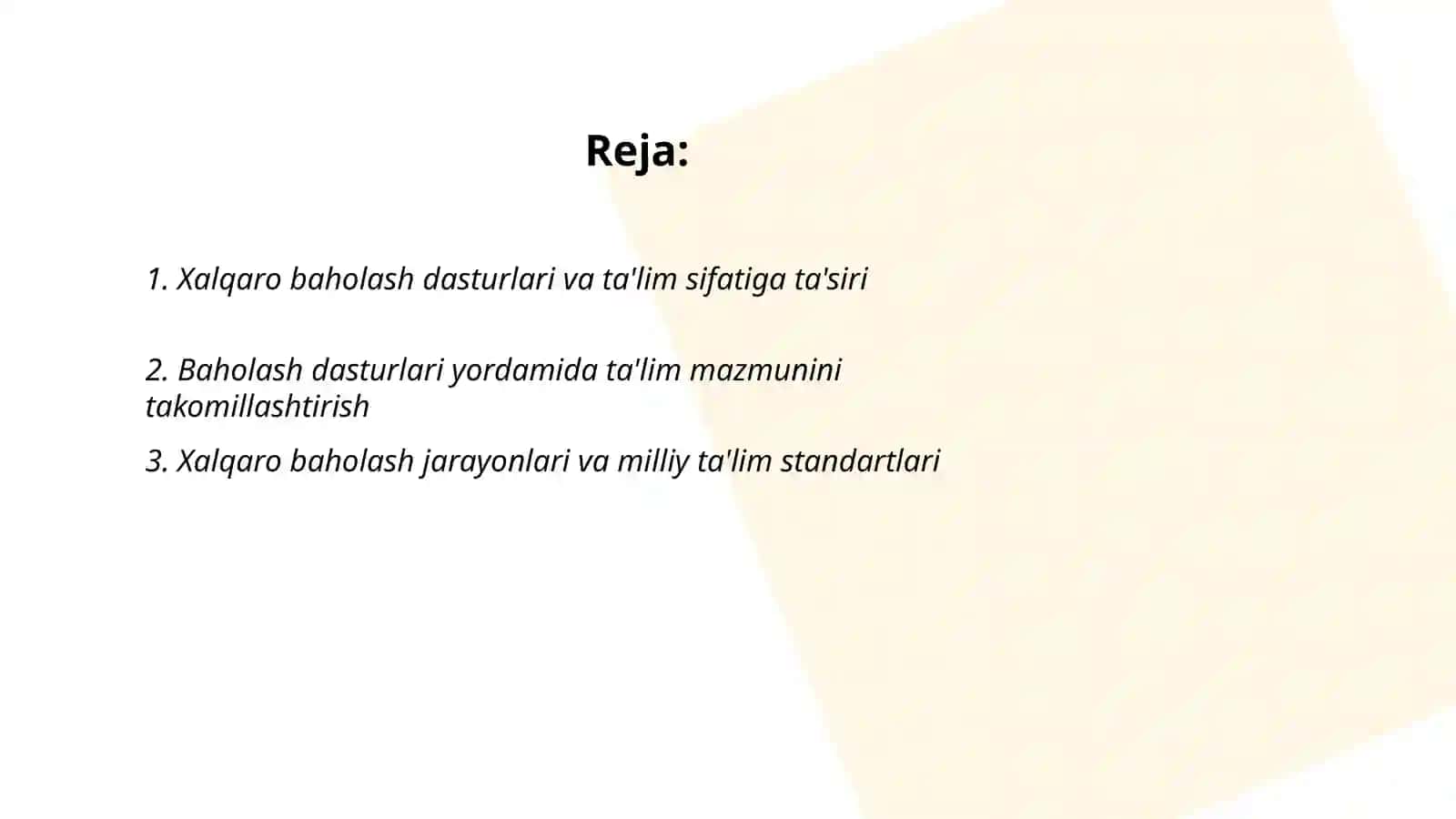 Xalqaro baholash dasturlarini joriy etishning ta'lim sifatiga va mazmuniga ta'siri 2