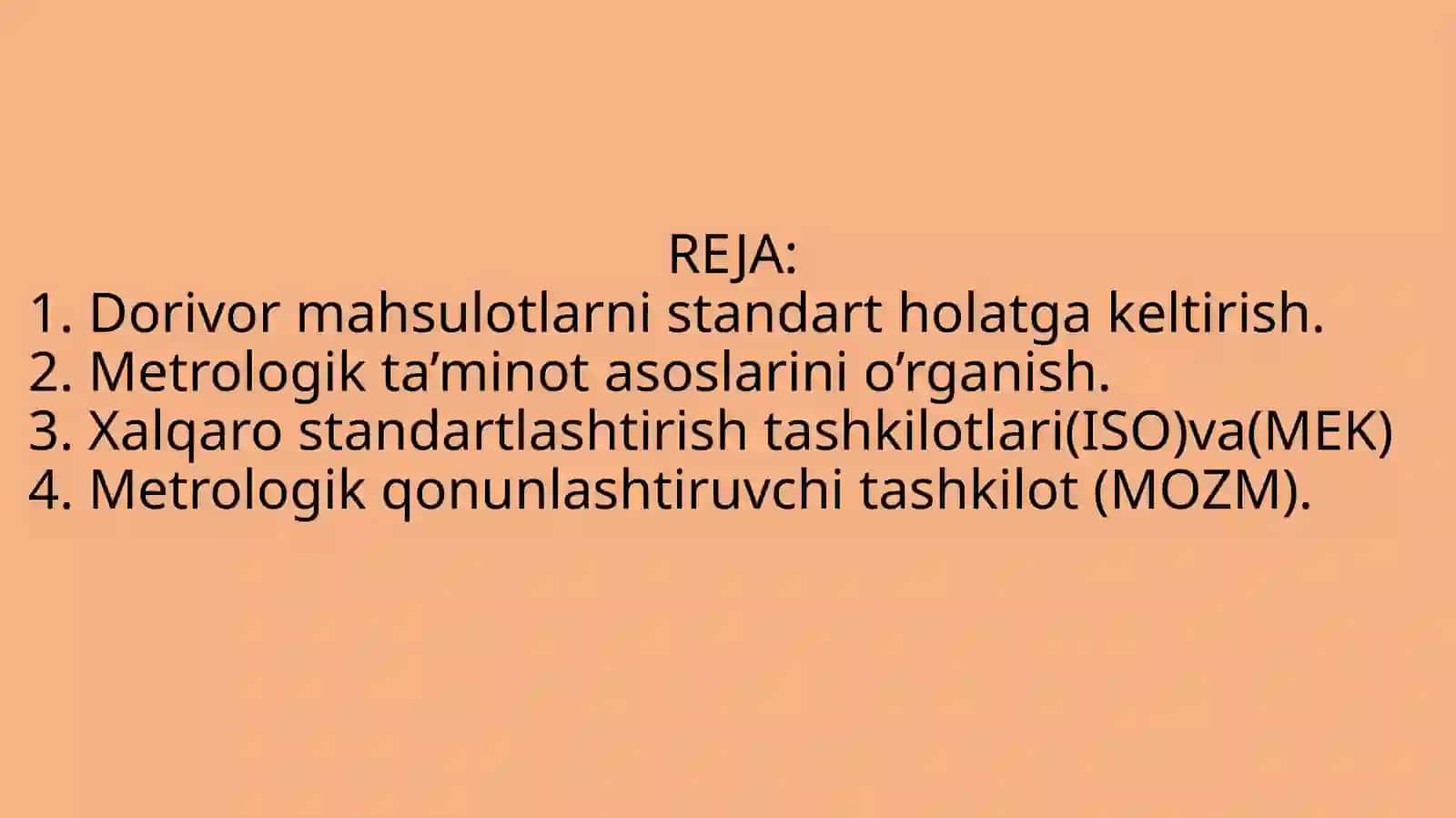 Dorivor O'simlik Mahsulotlarini Standart Holatga Keltirish Talablari va Metrologik Ta'minot Asoslari 2