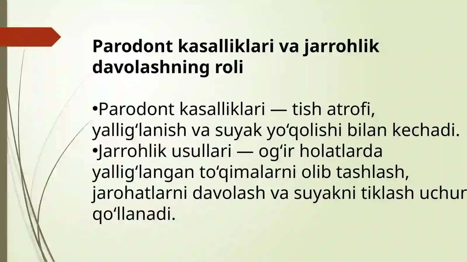 Parodont kasalliklarini jarrohlik davolash usullari 2