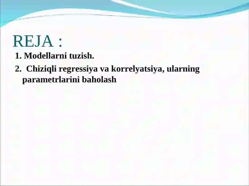 Juft regressiya 2