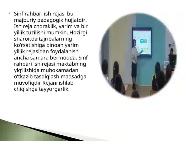 Sinf rahbarining namunaviy yillik ish rejasini tuzish metodikasi 2
