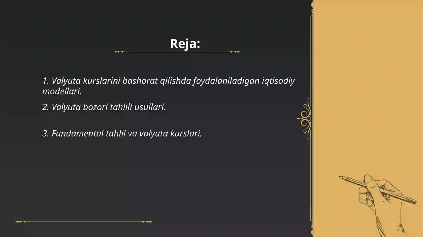 Valyuta kurslarini bashorat qilishda foydalaniladigan iqtisodiy modellari 2