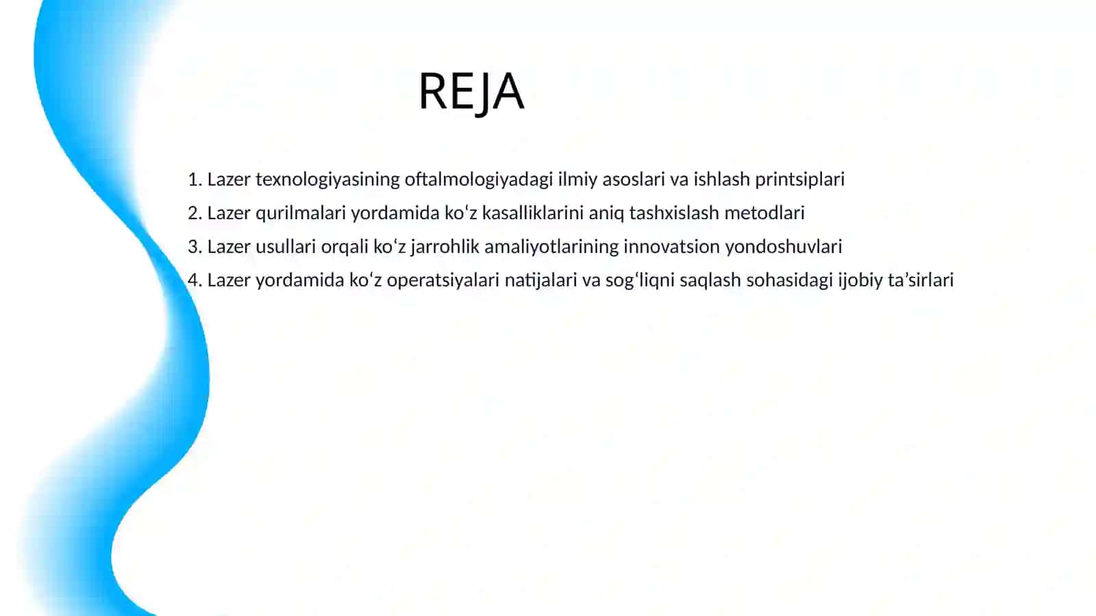 OFTALMOLOGIYA VA XIRURGIYADA LAZERNING AHAMIYATI 2