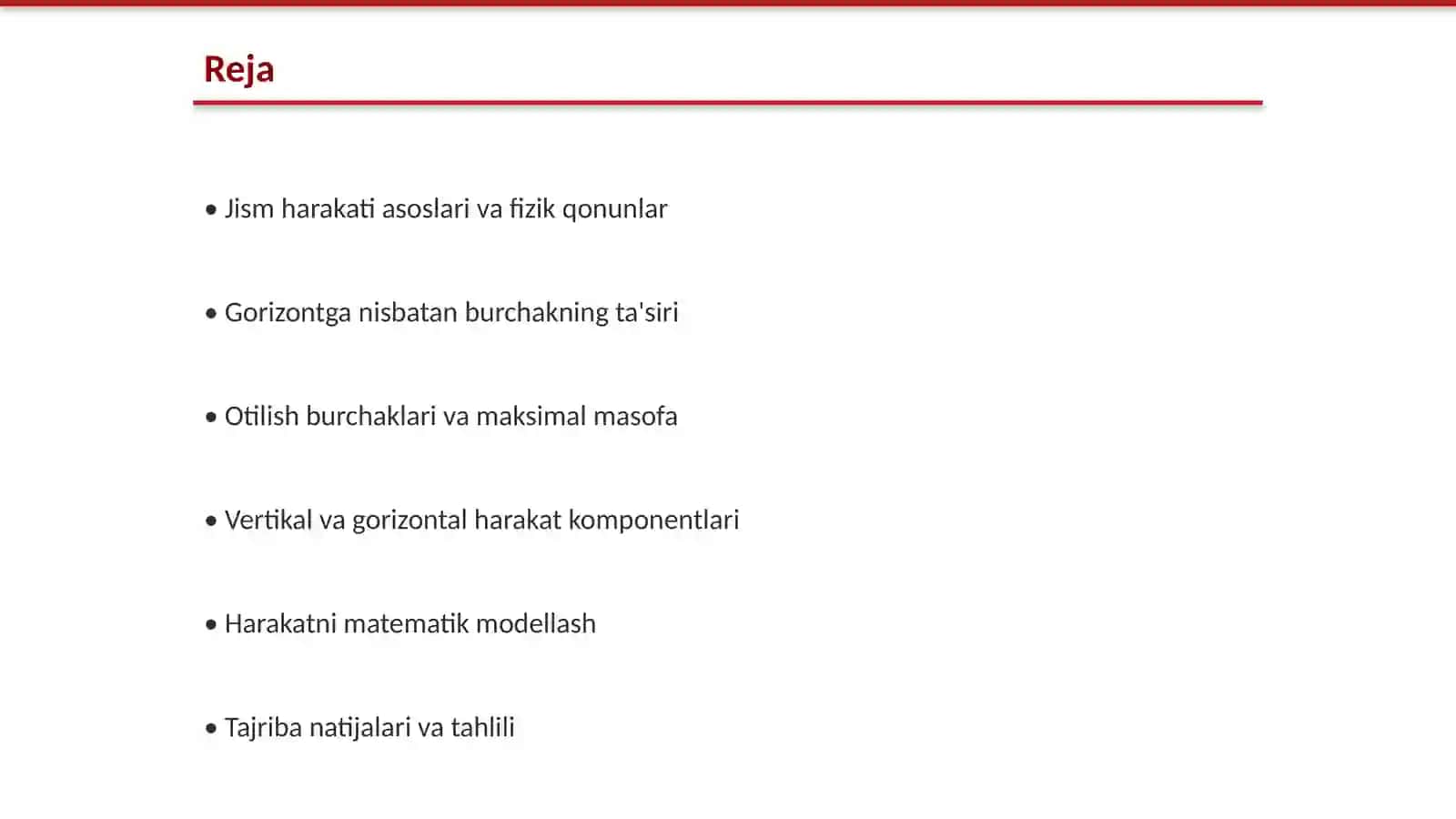Jism harakati asoslari va fizik qonunlar 2