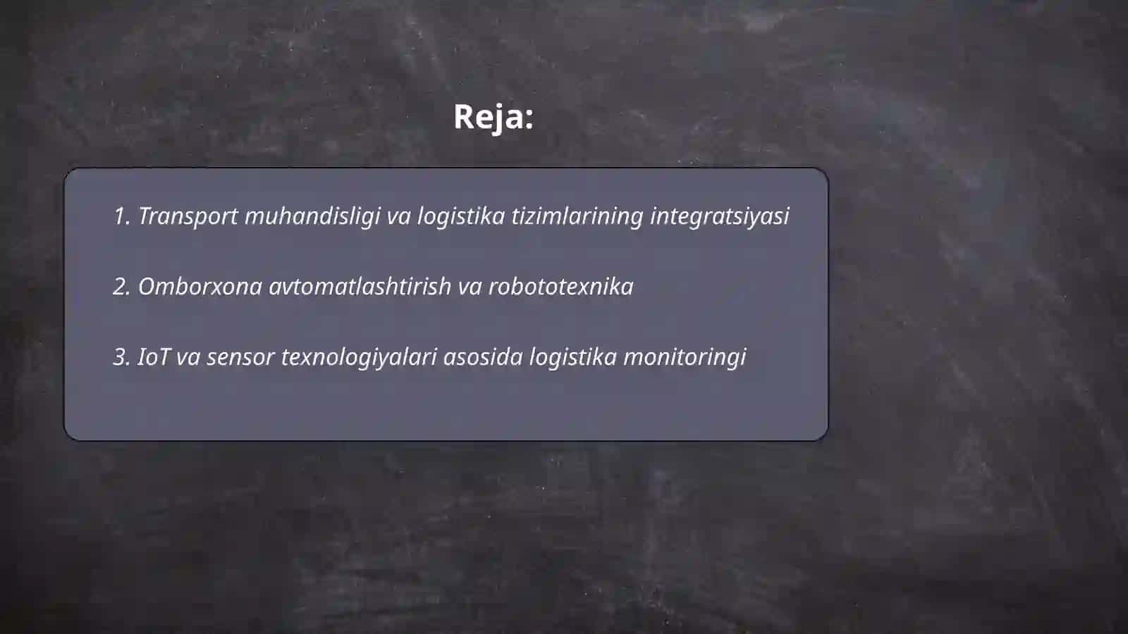 Logistikaning texnika va texnologiya fanlari bilan ozaro aloqadorligi 2
