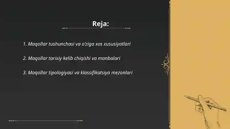 Maqollar va ularning oʻrganish naqllar 2