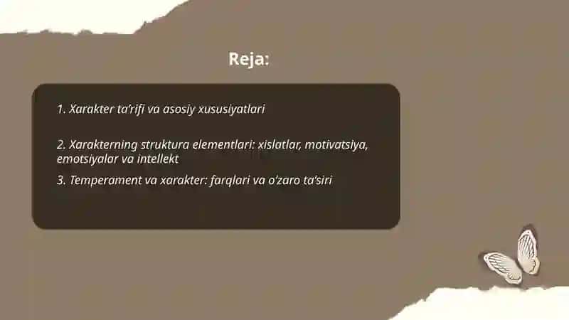 Xarakter tuzilishi va xususiyatlari, xarakter tipologiyasi 2